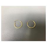 Tested Sterling Silver Gold Tone Hoops