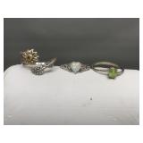 Dainty Sterling Silver Costume Jewelry Rings