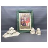 Reproduction Singer Sewing Machine Sign & Resin