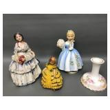 Sweet Chalkware & Porcelain Ladies & Spode