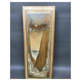 Signed Handmade Wooden Etched Eagle Wall Decor