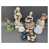 Enesco Ceramic Lady Salt Shaker & More Figurines