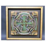 Vintage Cut Wood Geometric Wall Hanging