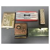 Vtg. Metal Matchbook, Address Book And More