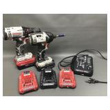 Porter Cable Battery Powered Drills W Batts & Chrg