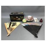 Vintage Lacquered Jewelry Box & Asian Themed Decor