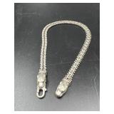 Epic Italian Sterling Silver Panther Head Bracelet