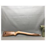 Wooden Rifle Stock & Military Flashlight
