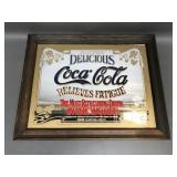 Coca Cola Relieves Fatigue Mirror Bar Sign