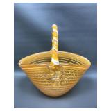 Murano Style Art Glass Basket