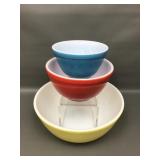 Vintage Pyrex Primary Color Mixing Bowls