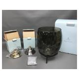 Partylite Twilight Mist Hurricane & Pillar Pegs