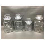 Vintage Apothecary Glass Canisters