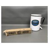 Vintage Jones Metal Irrigator & Kimble Glass