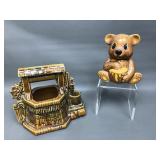 Ceramic Mccoy Ceramic Wishing Well Planter & Honey