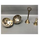 Silver Plated Potpourri Ball & Vintage Brass Bells