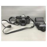 Pentax Mv 35mm Slr Camera & Kolimar Flash