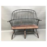 Sweet Miniature Barrel Back Sette Bench For Dolls