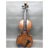 Vtg Wood Violin Likely Early 20th Century Needs