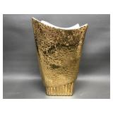 Vintage Stanford Sterling Ceramic Gold Tone Vase