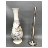 Lenox Serenade & Ikora Metal Bud Vases