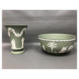 Wedgewood Jasperware Neoclassical Bowl & Vase