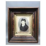 Antique Framed Victorian Woman Portrait