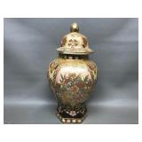 Satsuma Style Hand Painted Hexagonal Ginger Jar