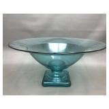 Hand Blown Art Glass Pedestal Bowl