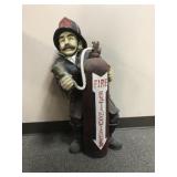 Polyester Resin Fireman Statue