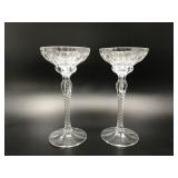 Lenox Monroe Crystal Candlestick Holders
