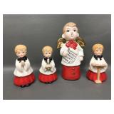 Vtg Porcelain Choir Boys & Singing Angel