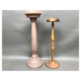 Vintage Wooden Hat Wig Display Stands
