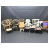 Doll Sized Peacock Chairs & Furniture