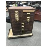 Vintage Wooden Stacking Document File Or Map Chest