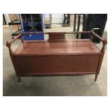 Vintage Painted Wooden Cedar Chest Bench