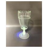 Manganese Glow Antique Glass Goblet