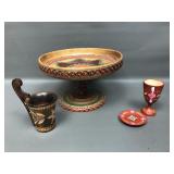 Unique Handpainted & Etched Wood Pieces