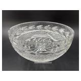 Signed Dresden Large Cut Crystal Bowl