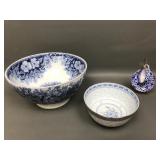 Antique Flora Nemi Belgium Bowl, China & Mini Tea