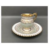Antique Coalport Demitasse Cup & Saucer Set