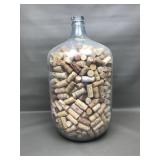 Vtg Glass Bottle Filled With Wine Cork Collection