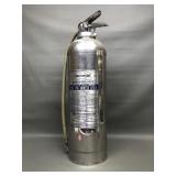 General Silver Tone Metal Fire Extinguisher