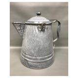 Vtg Cottage Core Kitchen Enamelware Vintage Teapot