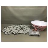 Sparkles Home Luminous Spiderweb Placemats Hello