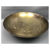 Vintage Hong Kong Etched Brass Bowl