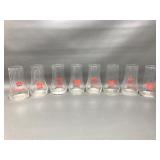 Upside Down 7up The Uncola Drinking Glasses