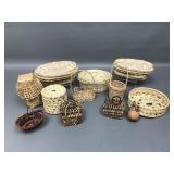 Handmade Woven Trinket Basket Containers