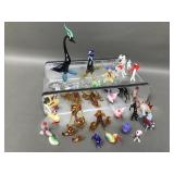 Art Glass Tad Pole & Various Animal /creatures