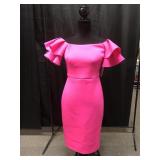 Eliza J Sz 8 Ruffled Sleeve Bodycon Dress